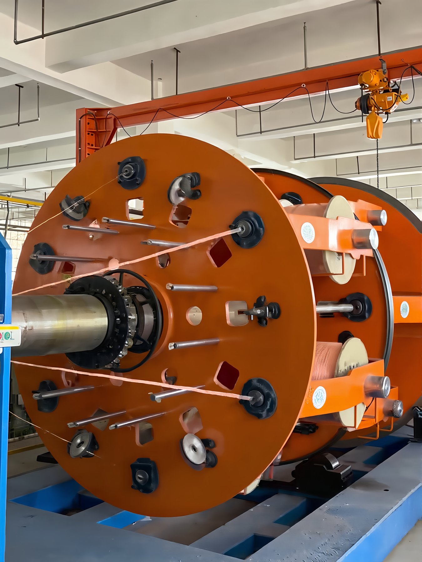 Cable reel machine detail
